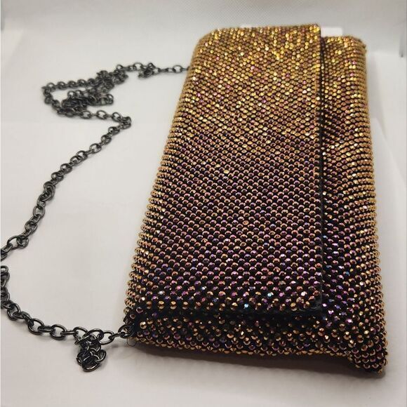 Gunne Sax by Jessica McClintock Helena Diamond Clutch Mesh Evening Bag‎ - Picture 7 of 14